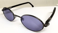 PORTA ROMANA SUNGLASSES ITALIAN HAND MADE WOODEN TEMPLES ,PURPLE BLUE LENSES picture