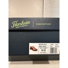 Florsheim Midtown Cap Ox Mens 10 D Cognac Leather Dress Shoes 12138-221 picture