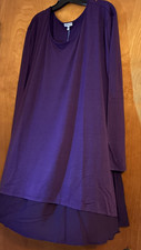 TOP BLOUSE SIZE 6X WIDE NECK LONG SLEEVE COLOR PURPLE NEW MADE BY PART&PARCEL  picture