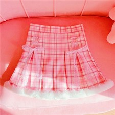 Winter Kawaii Pleated Mini Skirt Women Korean cute core Fashion Plaid picture
