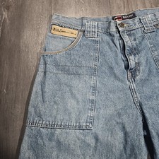 Vintage Bugle Boy Carpenter Denim Shorts Men 38 Cargo Baggy 90s Grunge Skater picture