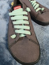 Camper Canvas Sneakers - Gray w/ Mint Elastic Laces - EU 38 (Women's 8) picture