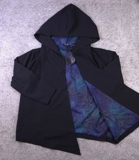 Wicked Elphaba Hooded Cape Jacket Universal Studios Embroidered Black Small NWT picture