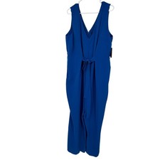 Eloquii Royal Blue Sleeveless V-Neck Wide Leg Jumpsuit Style 20 NWT picture