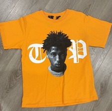 Vlone YoungBoy NBA T-Shirt Orange Graphic Rap Tee picture