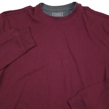 Club Room Plum Red Doubler Crewneck Long Sleeve T-Shirt Tee Mens Size Large picture