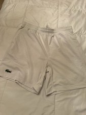 Lacoste Sport Men’s 2XL White Tennis Athletic Shorts Elastic Waist Polyester picture