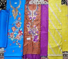 Wool Spun 3 Peice fabric unstitched Plazzo Kameez Shawl suit bollywood Dress  picture