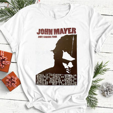 John Mayer 2007 Canada  S-234XL Gift Xmas White unisex shirt picture