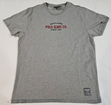 VTG Polo Jeans Co 1967 RL Men's Embroidered Crewneck T-Shirt Gray Extra Large picture