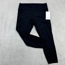 Lululemon Fast and Free Tight Women 14 Black High Rise Nulux 25