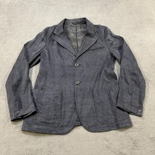 GIORGIO ARMANI Ramie Silk Textured Unstructured Blazer Made In Italy Jacket Sz50 picture