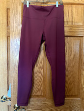 lululemon athletica Women’s 14 Regular Burgundy Solid Ankle Leggings Logo picture