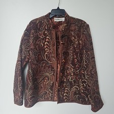 Vintage 90s Flashback Tapestry Jacket XL Paisley Jacquard Boho Artsy picture