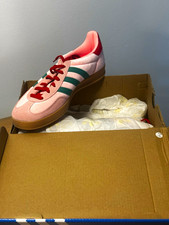 adidas Gazelle Indoor Glow Pink Court Green Velvet Sneakers W US 7 JI2713 picture