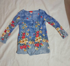 Vintage Kenzo Jungle Floral Rayon Blouse Made in France Size 42 picture