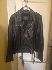 Wilson Leather (Wilson Cycle) - Black Leather Biker Jacket (men's XL) picture