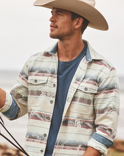 Tommy Bahama x Stetson Peco Palms Jacquard Shirt Jacket Mens picture