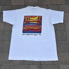 Vintage 1996 San Francisco Pride Graphic T-Shirt Mens Size XL USA Single Stitch picture
