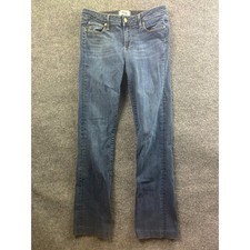 PAIGE Manhattan Bootcut Jeans Womens 29 Blue Dark Wash Stretch Denim picture