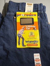 New Wrangler Cowboy Cut 13MWZ Original Fit Jeans Rigid Indigo Men's Sizes picture