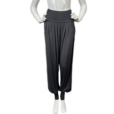 Lovestitch Pants Womens Sz M? Gray Harem Relaxed Knit Flat Waist Sample Nwt $62 picture
