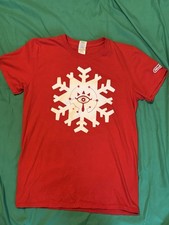 Nintendo Legend of Zelda Sheikah Eye Happy Holidays Red Graphic T-Shirt picture