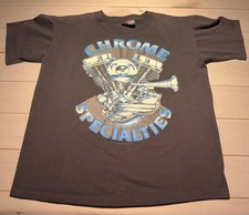 Vintage 90s Chrome Specialties Trinity Black Single Stitch USA Shirt Large picture