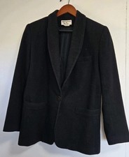 Applecross and Peale Blazer Womens 10 Wool Blend Black Jacket Career Office picture