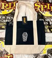 2026 Spirit Halloween Bedazzled Bat Coffin Mini Tote Bag (NEW WITH TAGS) picture