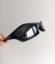 Vintage Y2K Oakley Splice Polarized Sunglasses Black Frame Black Lenses picture