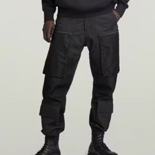 G-Star Raw Men's 3D PM Cuffed Trainer Black Cargo Jogger Pants Size 33 picture