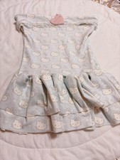 NWT Ouchhh Hello Kitty Pastel Blue Strapless Lace Ruffle Mini Dress L XL RARE picture