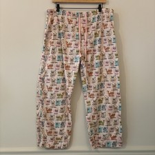 Cat Pajama Pants Womens XL Crazy Cat Lady Cotton Kitty Novelty Maine Coon Tabby picture