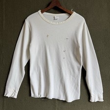 Vintage 80s 90s Thrashed Distressed Thermal Grunge Skater Shirt Sz 19 x 26 picture