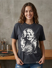 Vintage Dolly Parton Graphic Shirt Retro Country Music Legend Butterfly T-Shirt picture