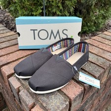 NEW Toms Alpargata Classic Canvas Shoes Womens Size 9 Black NIB picture