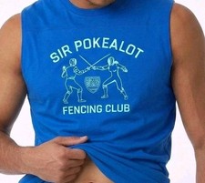 nwt y2k Hollister Banned Muscle Tank deadstock vtg Abercrombie Fencing Humor M picture