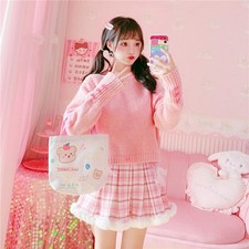 Winter Kawaii Pleated Mini Skirt Women Korean cute core Fashion Plaid picture