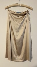 Vtg vintage Rare great PRADA 90's silk midi skirt size 8 10 44 gold picture