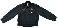 Vintage Y2K CARHARTT J01 USA Men's L 44 Black Blanket Lined Detroit Jacket picture