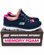 Wmns Skechers Sport Summits 'Navy/Pink' Comfy Athletic Shoe / 12980 / Size 11 picture