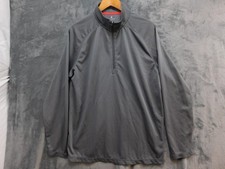 Spyder Men's L Gray Quarter Zip Performance Pullover Long Sleeve Athletic picture