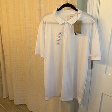 Nike Mens Dry-fit Golf Polo  White DH0822-100 NEW XL $20  picture