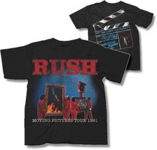 Rush Moving Pictures Tour 1981 Vintage Prog Rock Concert Graphic Tee picture