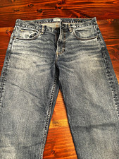 Faherty Feel Good Denim Men's Regular Fit Straight Jeans Blue 32x30 Medium picture