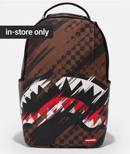 SPRAYGROUND LIMITED EDITION BACKPACK SMEARED GRUNGE SHARK BROWN BLACK SHARK NEW picture