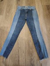 Pacsun Vintage Icon Two Tone Blue Jeans Women’s 27 Skinny Raw Hem High Rise picture