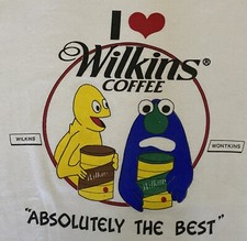 Vintage Jim Henson Wilkins Wontkins Coffee Graphic T Shirt Screen Stars USA M picture