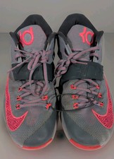 Nike KD 7 Calm Before The Storm Gray Pink Low Top Basketball Sneakers Synthetic picture